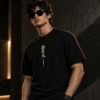 murn-gabimaru-graphic-tshirt-black-model-front MURN black Gabimaru graphic T-shirt worn by model showing front design